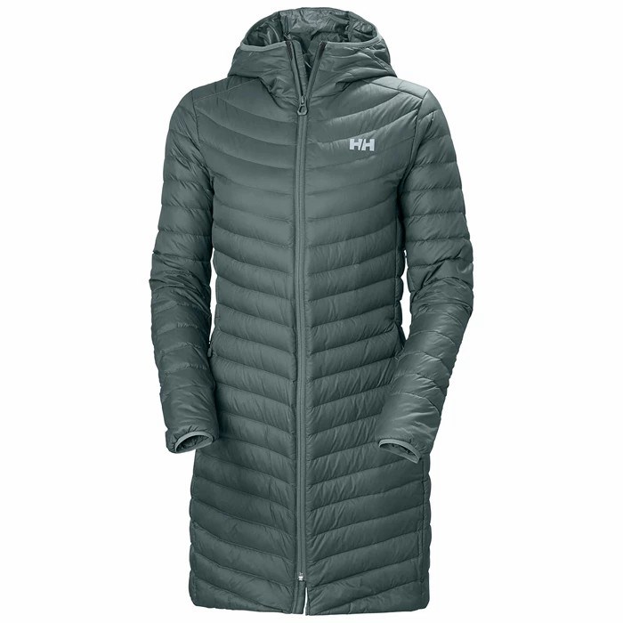 Women\'s Helly Hansen W Verglas Long Midlayer Jackets Grey | 190-JROZTN