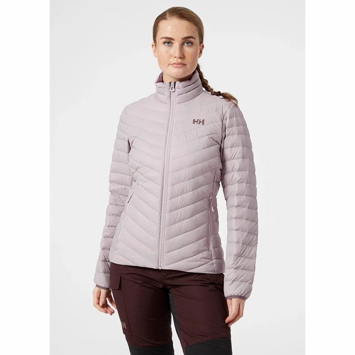 Women's Helly Hansen W Verglas Midlayer Jackets Grey / Purple | 857-MSXPNV