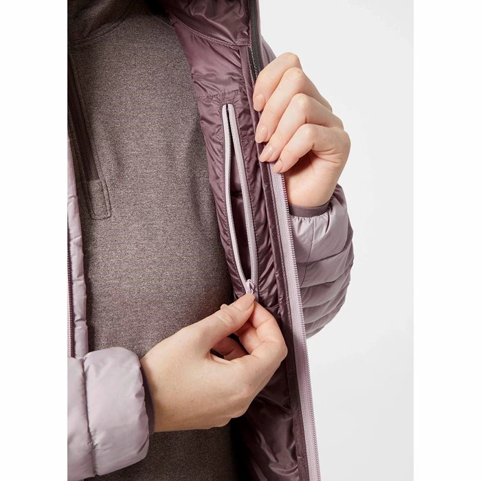 Women's Helly Hansen W Verglas Midlayer Jackets Grey / Purple | 857-MSXPNV