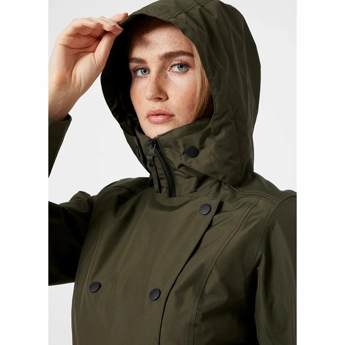 Women's Helly Hansen W Welsey Ii Trench Parka Grey | 120-IBLCEN