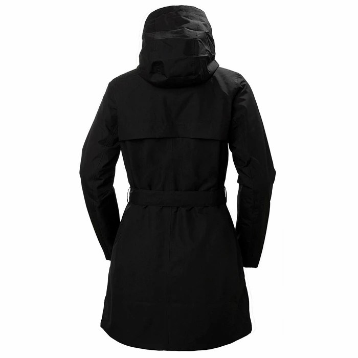 Women's Helly Hansen W Welsey Ii Trench Insulated Casual Jackets Black | 605-ZPNHCT