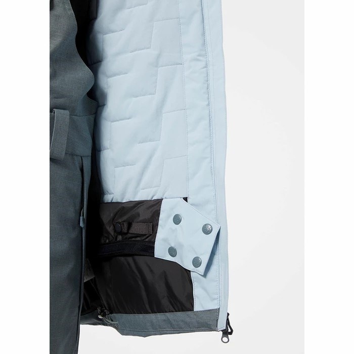 Women's Helly Hansen W Whitewall Lifaloft 20 Jkt Ski Jackets Grey / Blue | 692-GSKNHC