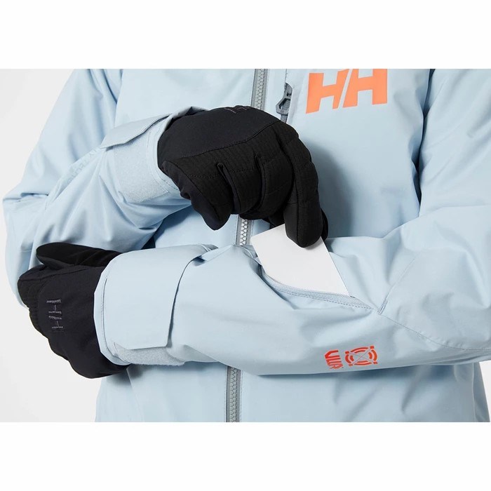 Women's Helly Hansen W Whitewall Lifaloft 20 Jkt Ski Jackets Grey / Blue | 692-GSKNHC