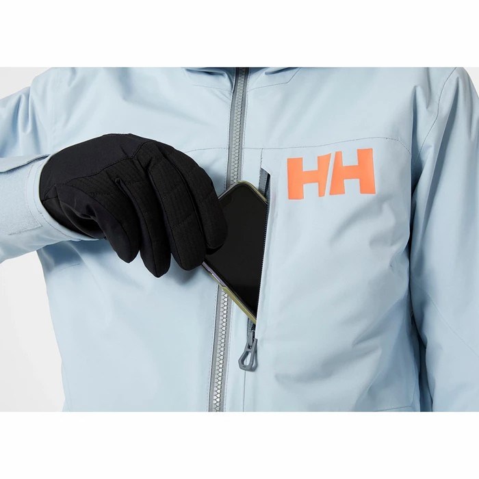 Women's Helly Hansen W Whitewall Lifaloft 20 Jkt Ski Jackets Grey / Blue | 692-GSKNHC